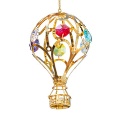 Hot Air Balloon 24k Gold-Plated w/ Swarovski Crystal