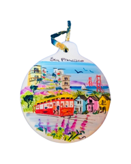 San Francisco Montage Hand Painted ceramic Ornament, 3.5