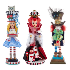 Alice and Wonderland Hollywood Nutcrackers - Set of 3