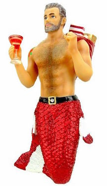 December Diamonds Santa Daddy Merman Ornament