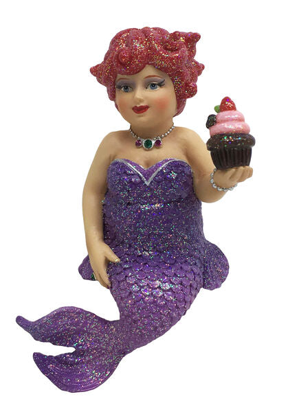 December Diamonds Cupcake Mermaid Ornament