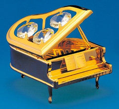 Piano Ornament, 24K Gold Plated w/ Swarovski Crystal