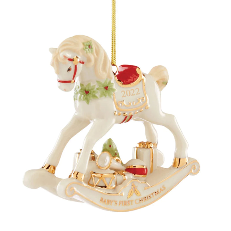 Lenox 2023 Vintage Rocking Horse Baby's 1st Ornament, 3.5"