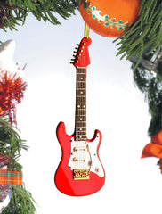 Red Electric Guitar Ornament