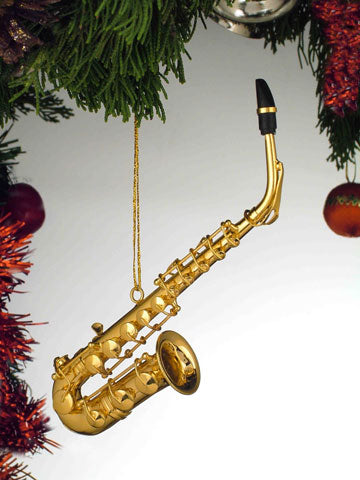 Gold Saxophone Ornament