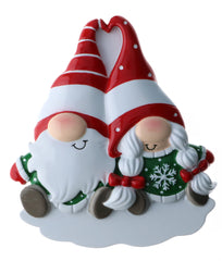 Gnomes Couple Ornament, Personalizable