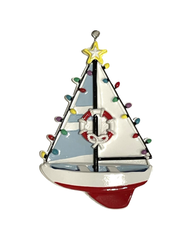 Sailboat with Lights Ornament, 5
