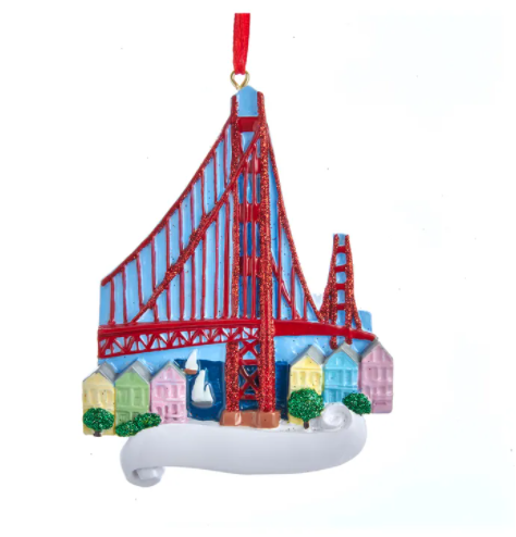 Resin Golden Gate Bridge Ornament, 4.25"