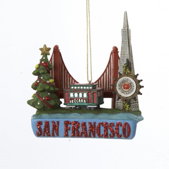 Resin San Francisco Ornament 3.5"