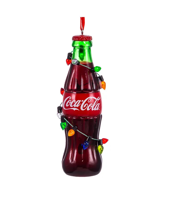Coke Bottle with Light String, 4"