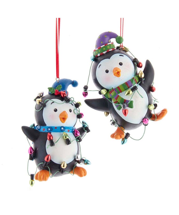Penguin With Lights Ornament