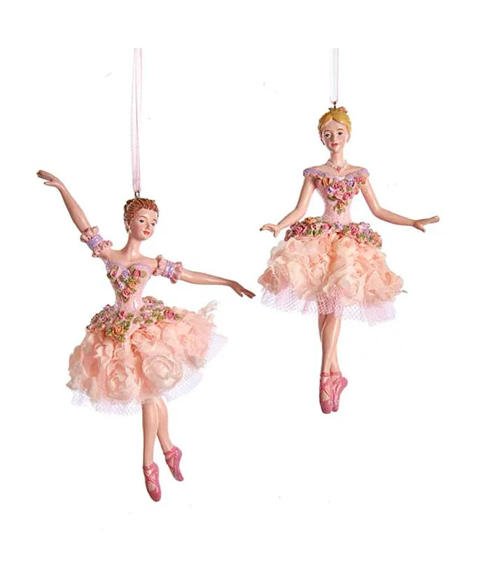Blush Pink Ballerina Ornaments, 4.5"