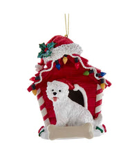 West Highland Terrier W/Doghouse Ornament 4