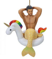 December Diamonds Mr. Unicorn Merman Ornament