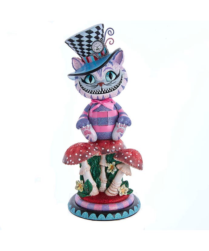 Hollywood Cheshire Cat Nutcracker from Alice and Wonderland collection, 15"