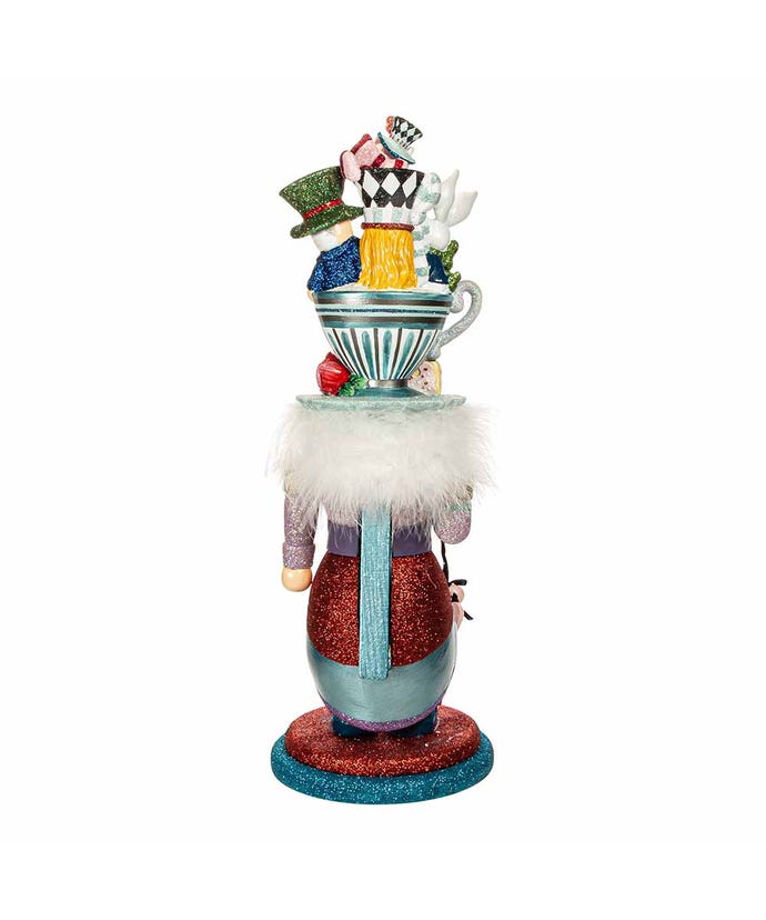 Hollywood Alice Teacup Hat Nutcracker 18"