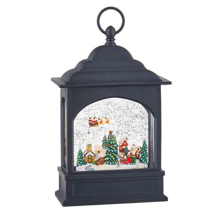 Flying Santa Lighted Water Lantern, 11"