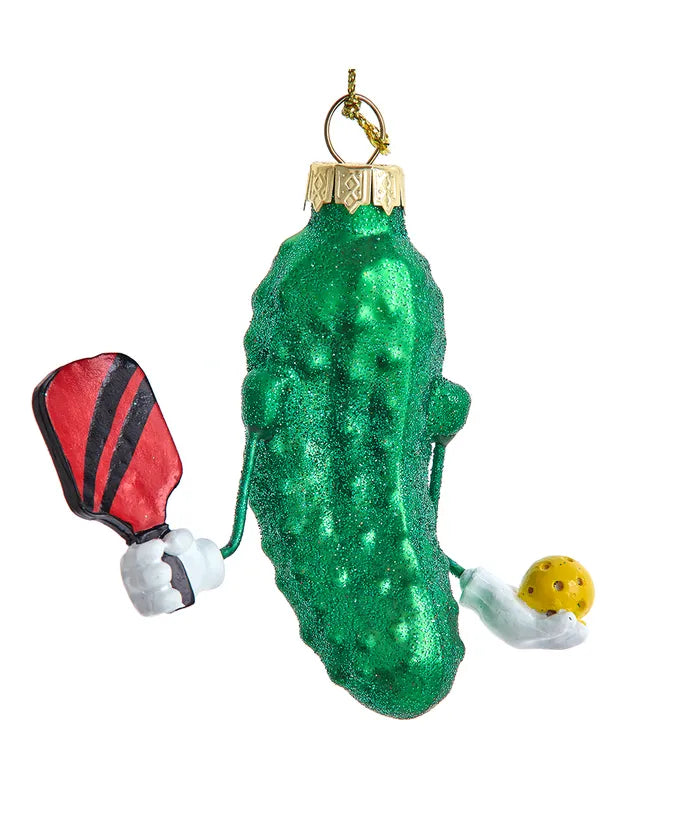 Pickleball Cucumber Ornament, 3"