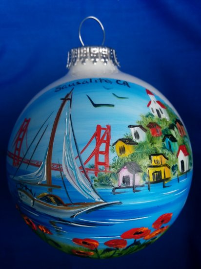 Hand Painted Sausalto Ornament