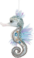 Beaded Seahorse Ornament by Mark Roberts, 9''