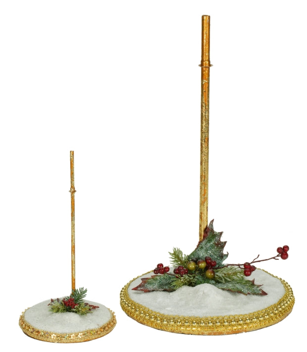 Mark Roberts Snow Base Set Of 2 Stands, Large 12.5" & Small 7.5"